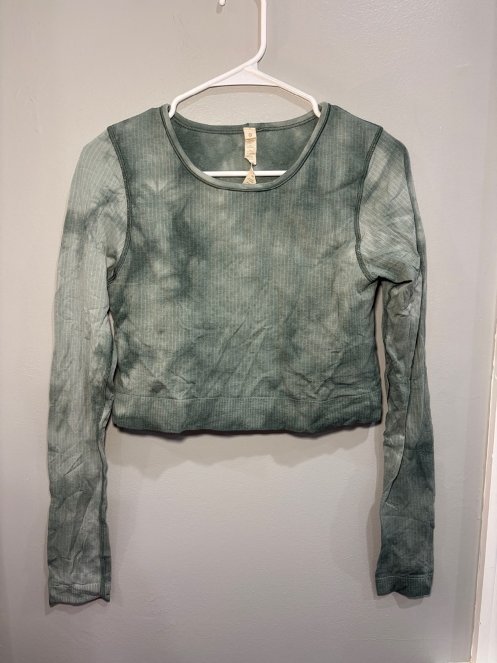 Lululemon Ebb To Street Marble Dye Long Sleeve Shirt Women’s 10 Tidewater Teal - Picture 2 of 8